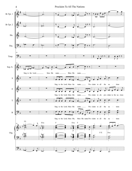 Proclaim To All The Nations (Full Score w/parts) image number null