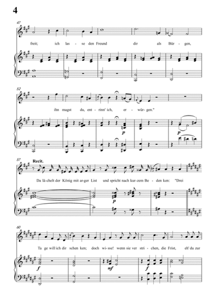 Schubert-Die Bürgschaft(The Bond),D.246 in b minor,for Vocal and Piano