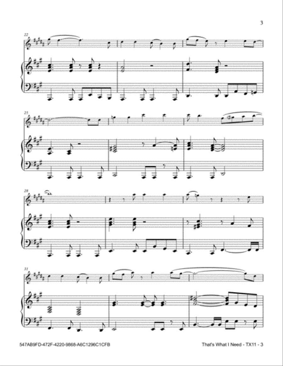 That's What I Need That's What I Need Tenor Saxophone scores gallery preview page 3