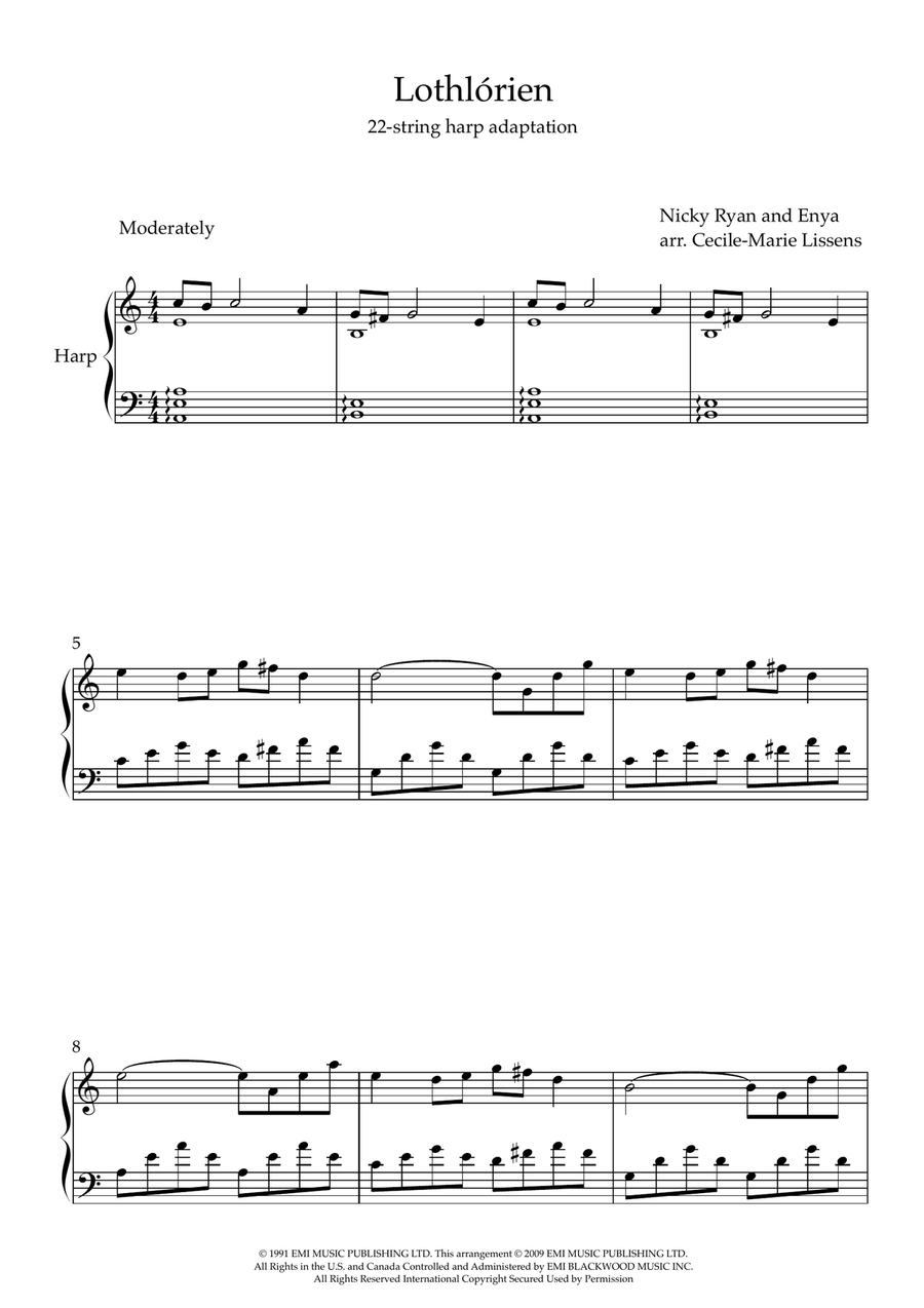 Lothlorien Harp scores gallery preview page 2