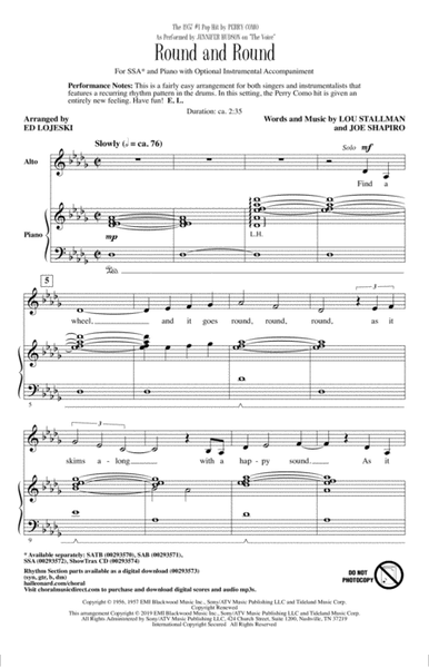 Round And Round (from The Voice) (arr. Ed Lojeski)