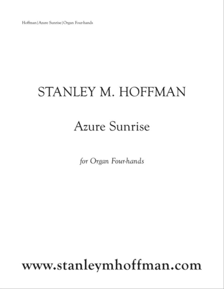 Azure Sunrise Organ Solo scores gallery preview page 1