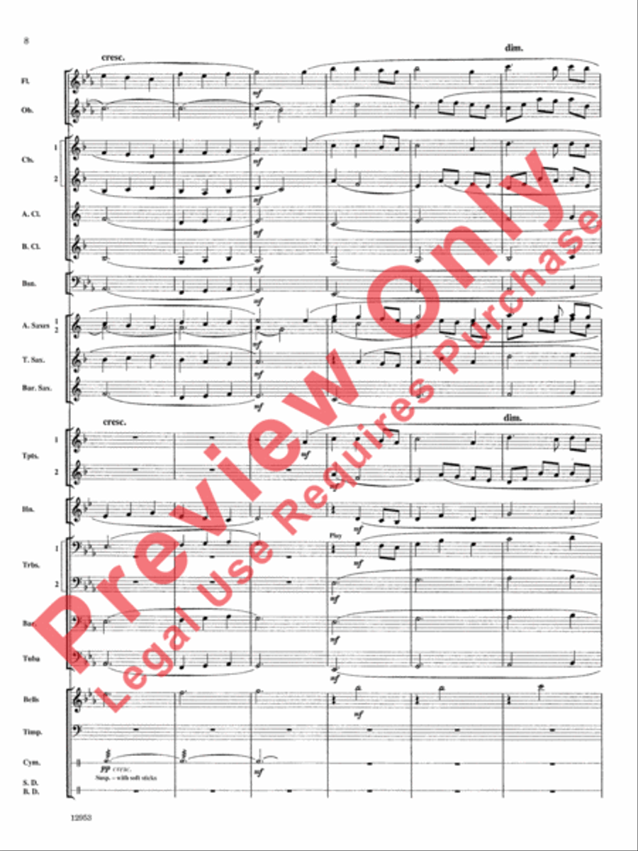 English Folk-Song Fantasy Concert Band scores gallery preview page 9
