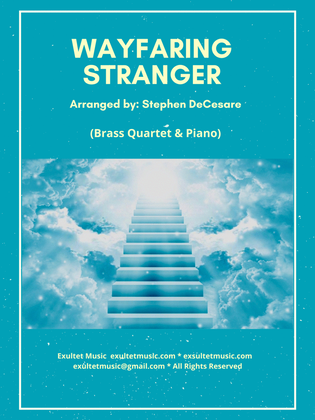 Book cover for Wayfaring Stranger (Brass Quartet and Piano)