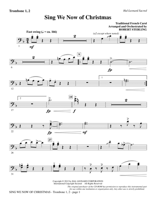 Sing We Now Of Christmas - Trombone 1 & 2