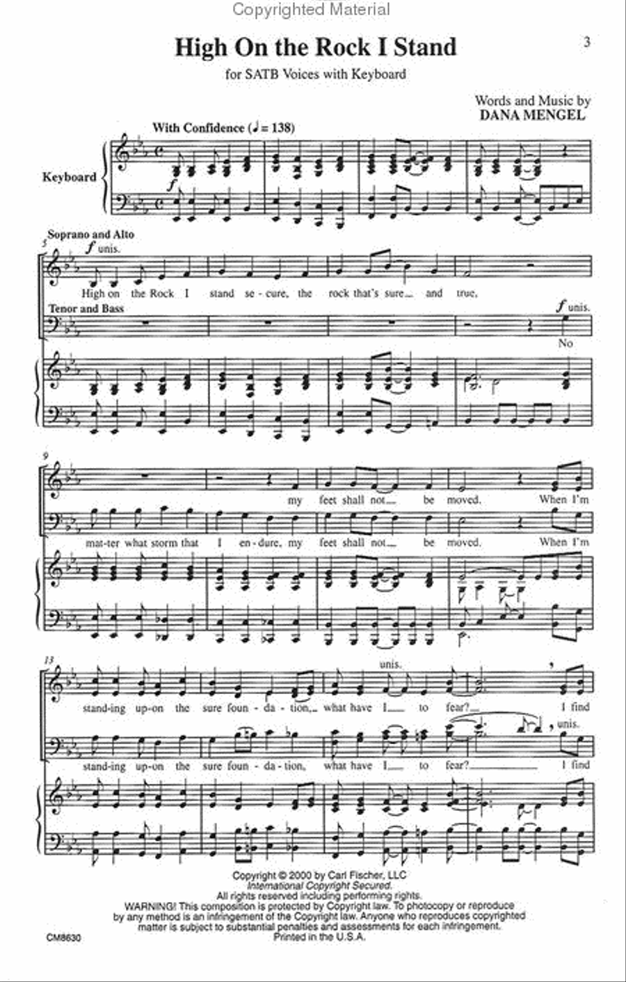 High on the Rock I Stand High on the Rock I Stand 4-Part scores gallery preview page 2