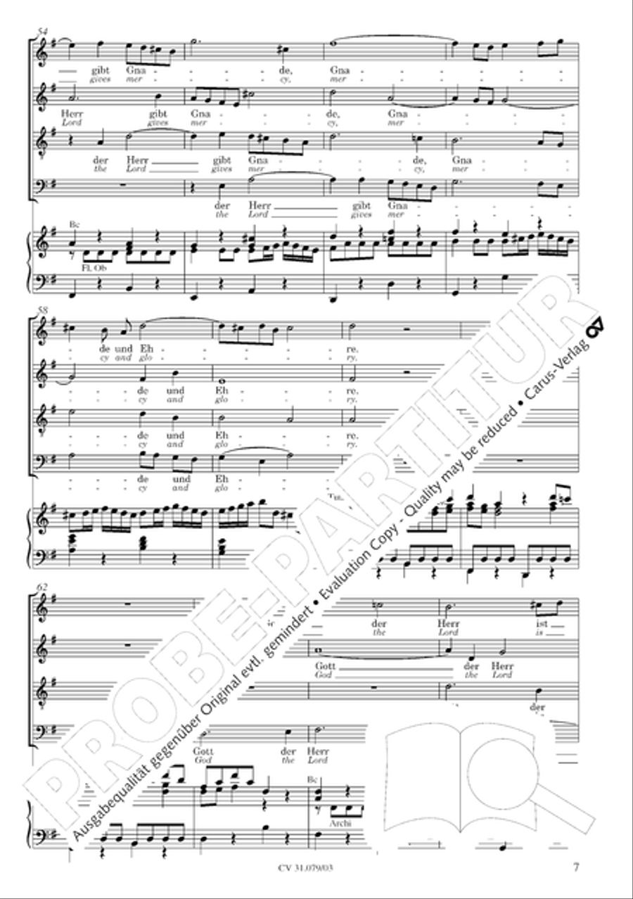 God the Lord is sun and shield (Gott, der Herr, ist Sonn und Schild) 4-Part scores gallery preview page 8
