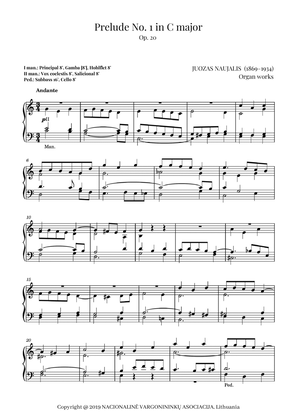 Prelude No. 1 in C major, Op. 20 by Juozas Naujalis (1869–1934)