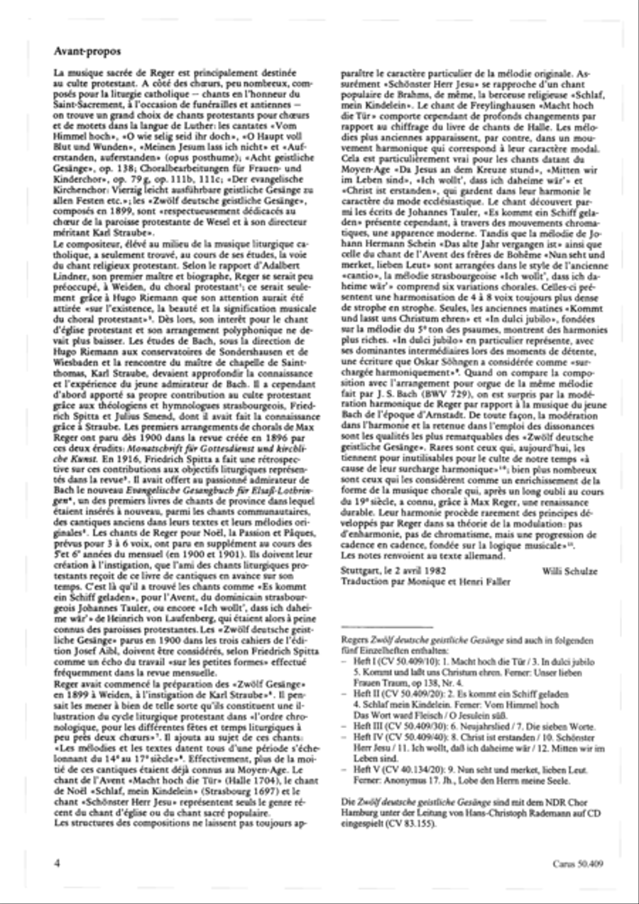 Zwolf deutsche geistliche Gesange Score scores gallery preview page 5