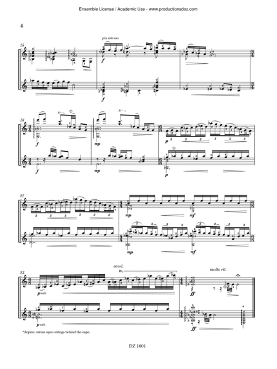 Prelude and Bagatelle Classical Guitar scores gallery preview page 4