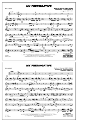 Book cover for My Prerogative (arr. Ishbah Cox) - Bb Clarinet