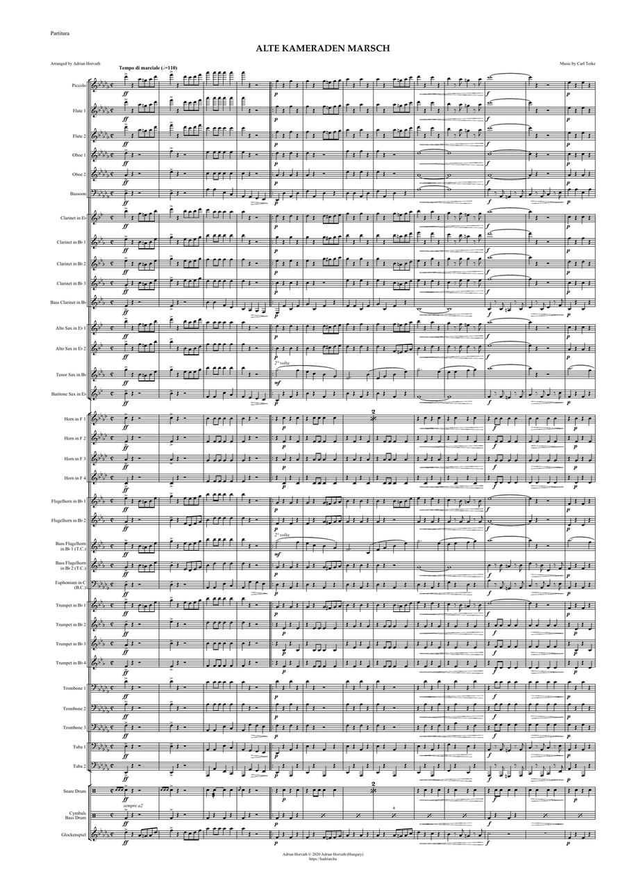 Alte Kameraden Marsch Concert Band scores gallery preview page 3