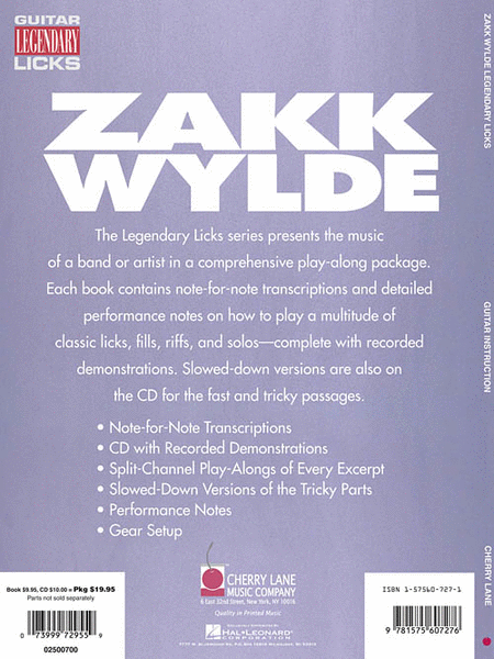 Zakk Wylde - Legendary Licks image number null