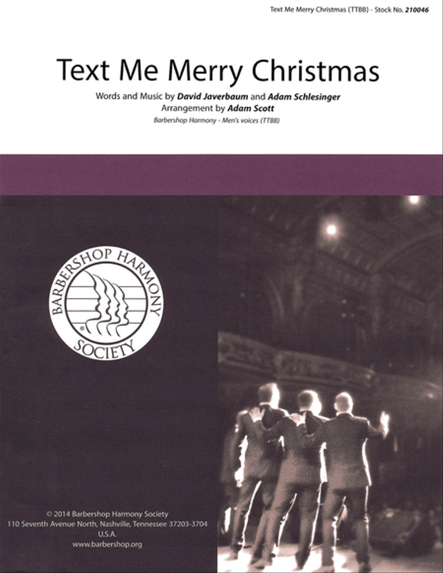 Text Me Merry Christmas Text Me Merry Christmas TTBB scores gallery preview page 1