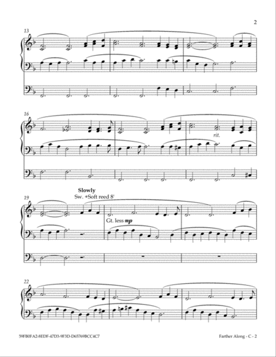 Farther Along Farther Along Organ Solo scores gallery preview page 3