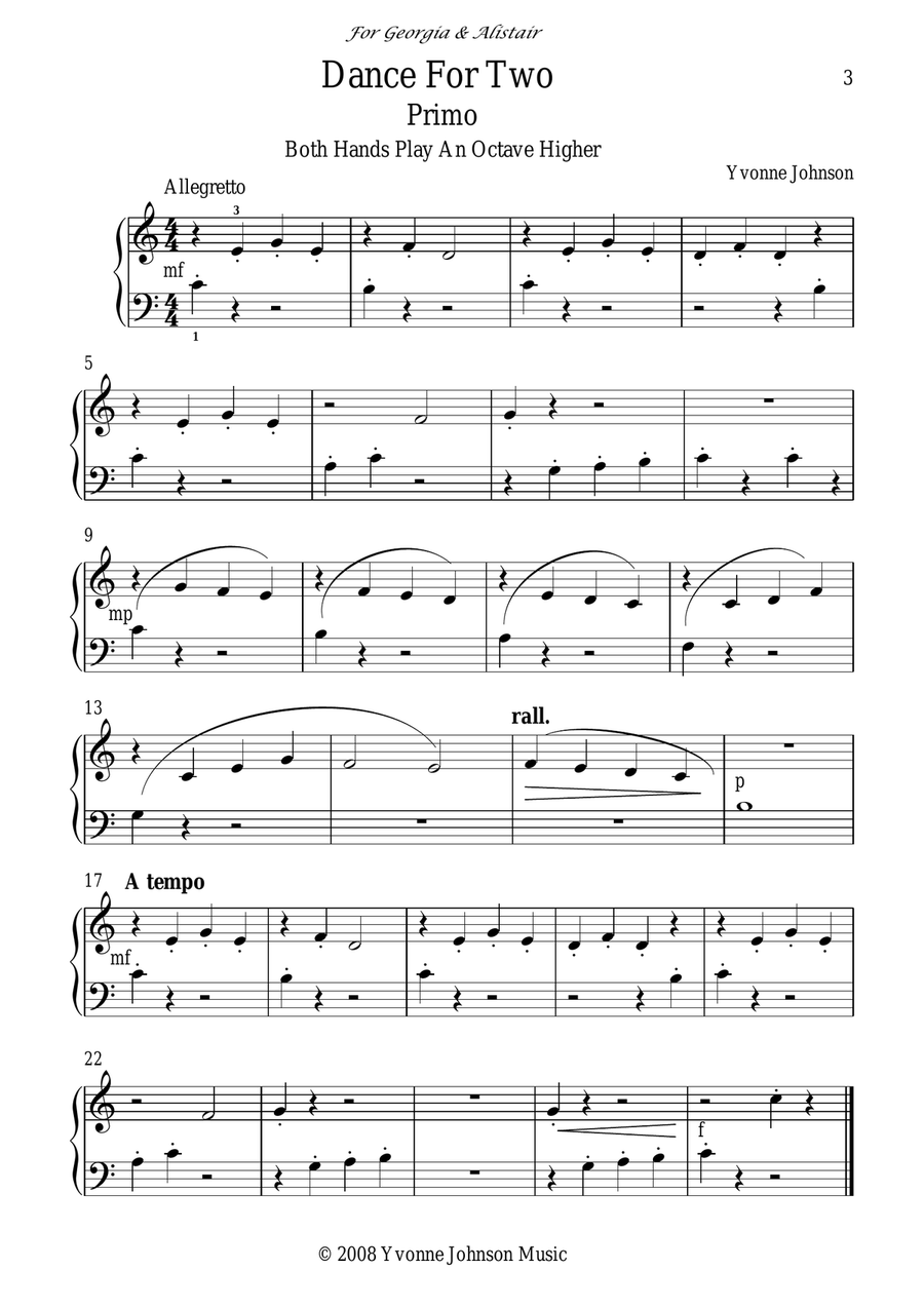 5 Easy Piano Duets Beginner - Level 1 Easy Piano scores gallery preview page 4