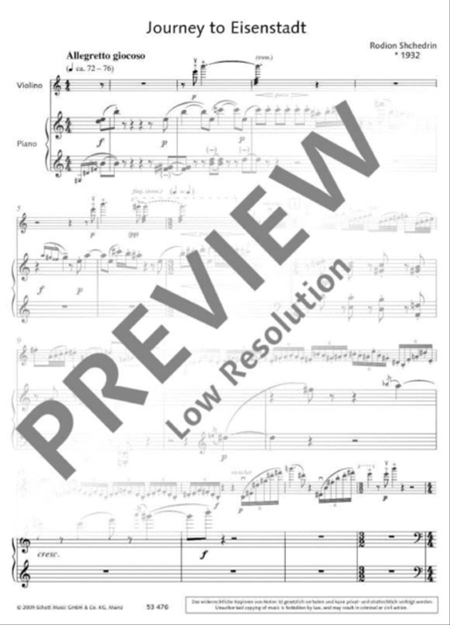 Journey to Eisenstadt Violin Solo scores gallery preview page 6