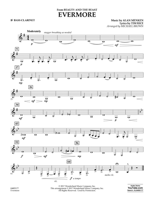 Book cover for Evermore (from Beauty and the Beast) (arr. Michael Brown) - Bb Bass Clarinet