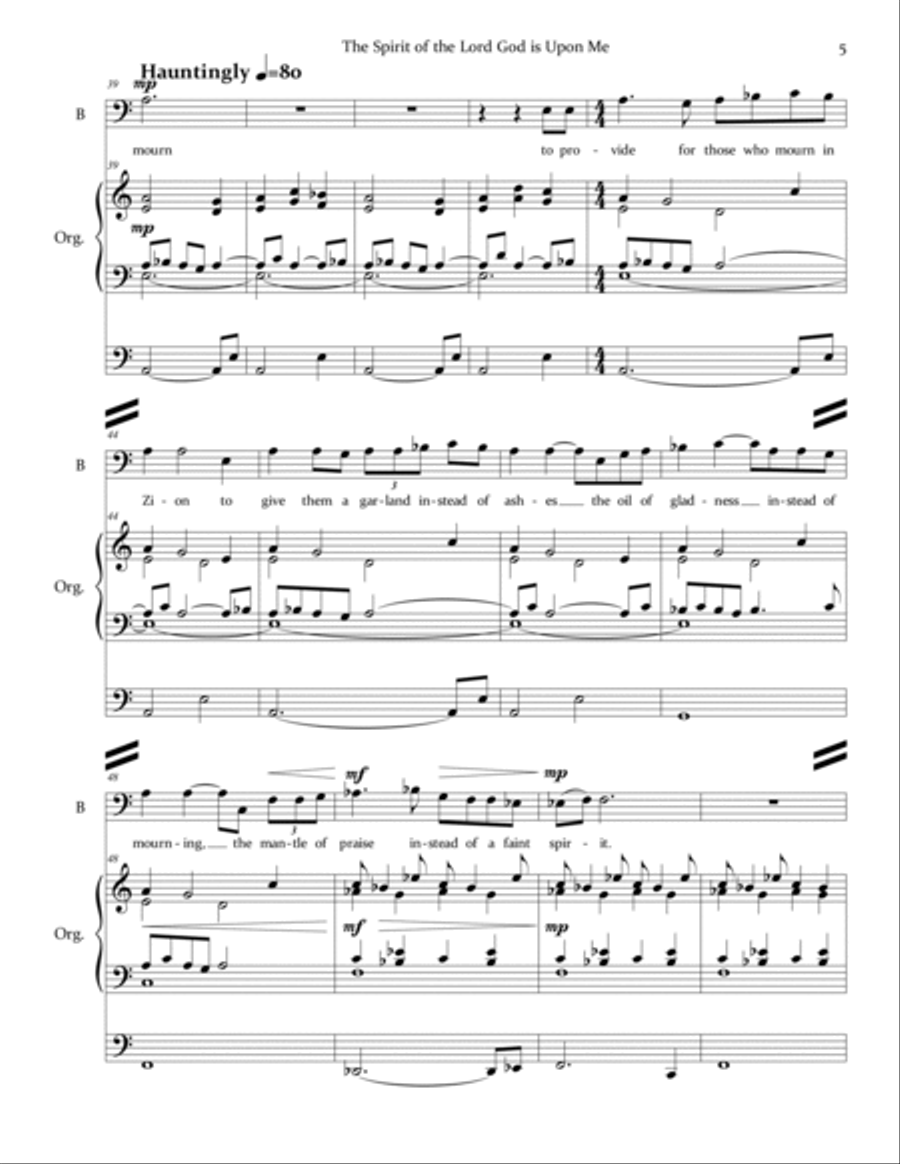 The Spirit of the Lord God is Upon Me Brass Duet scores gallery preview page 5