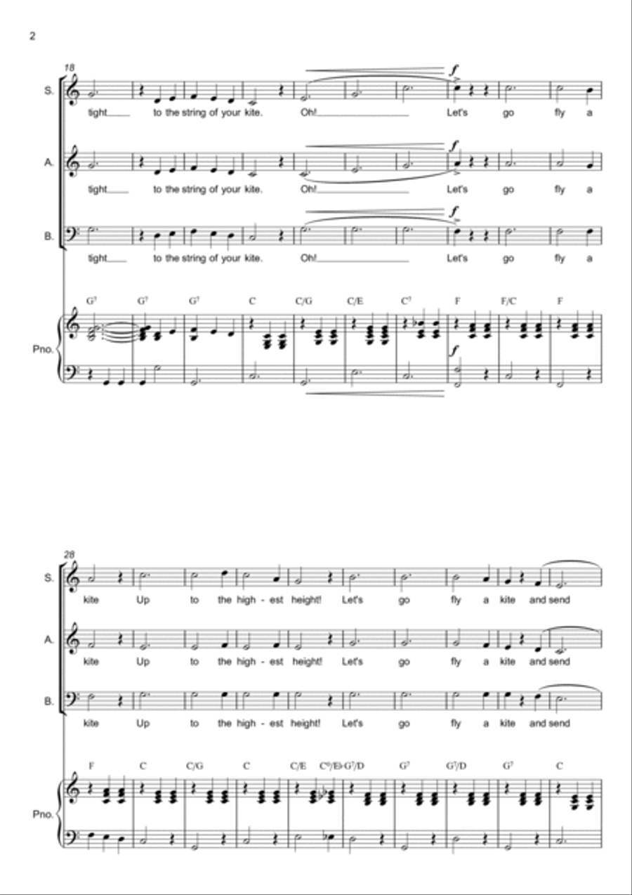 Let's Go Fly a Kite Let's Go Fly a Kite 3-Part scores gallery preview page 2