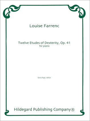 Book cover for Twelve Etudes of Dexterity, Op. 41
