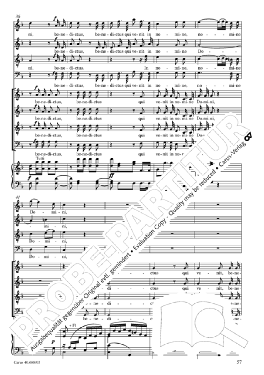 Mass in C Major Mass in C Major 4-Part scores gallery preview page 58