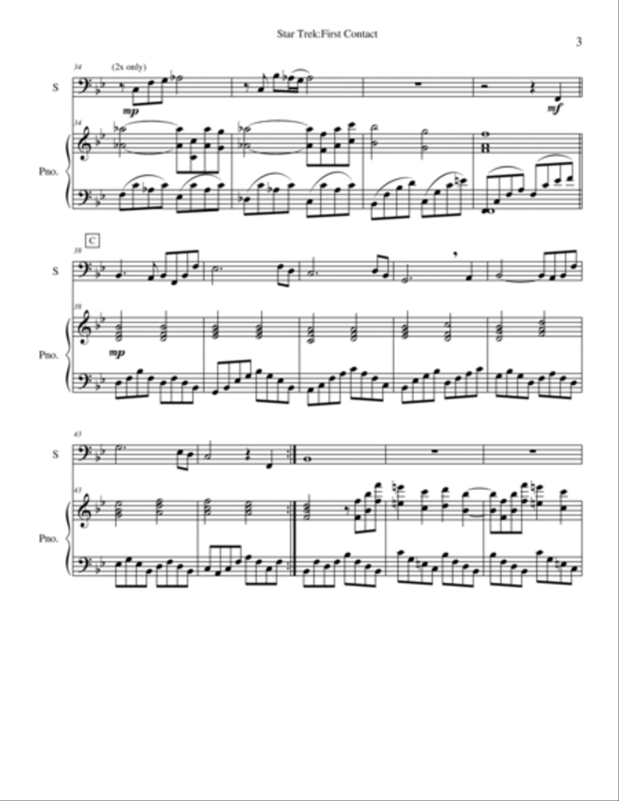 Star Trek(r) First Contact Piano scores gallery preview page 3