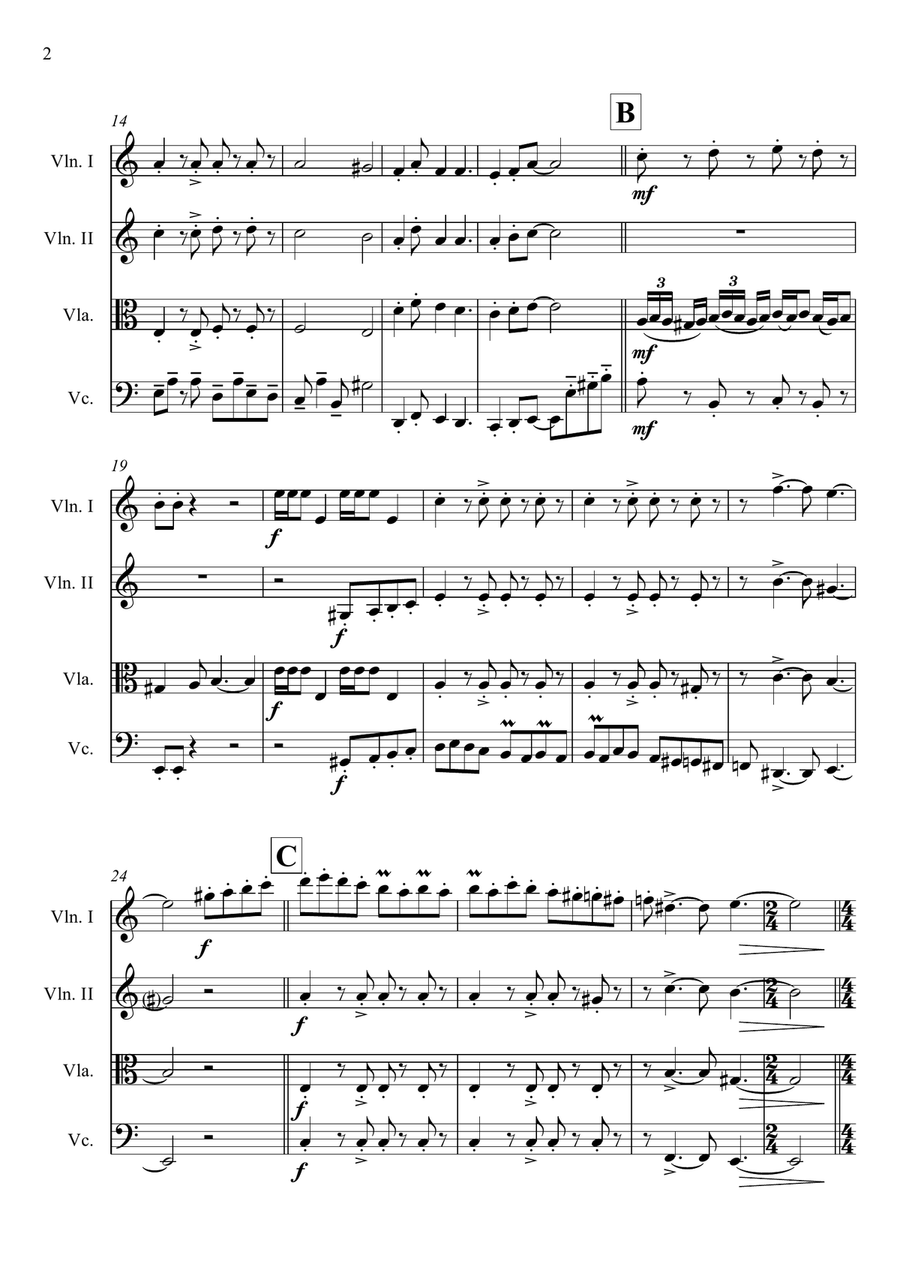 Commissario Montalbano String Quartet scores gallery preview page 2