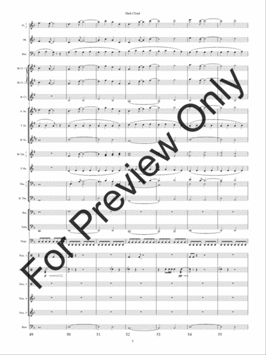 Dark Cloud Concert Band scores gallery preview page 10