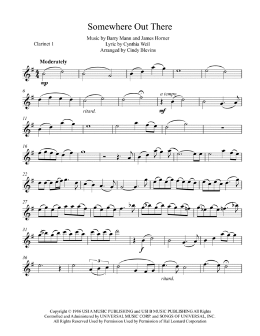 Somewhere Out There Clarinet Trio scores gallery preview page 6