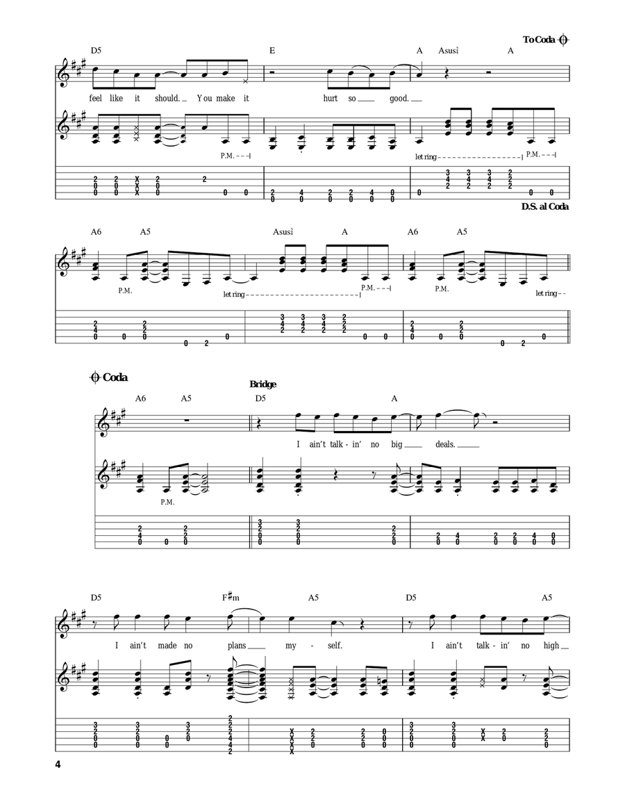 Hurts So Good Acoustic Guitar scores gallery preview page 4
