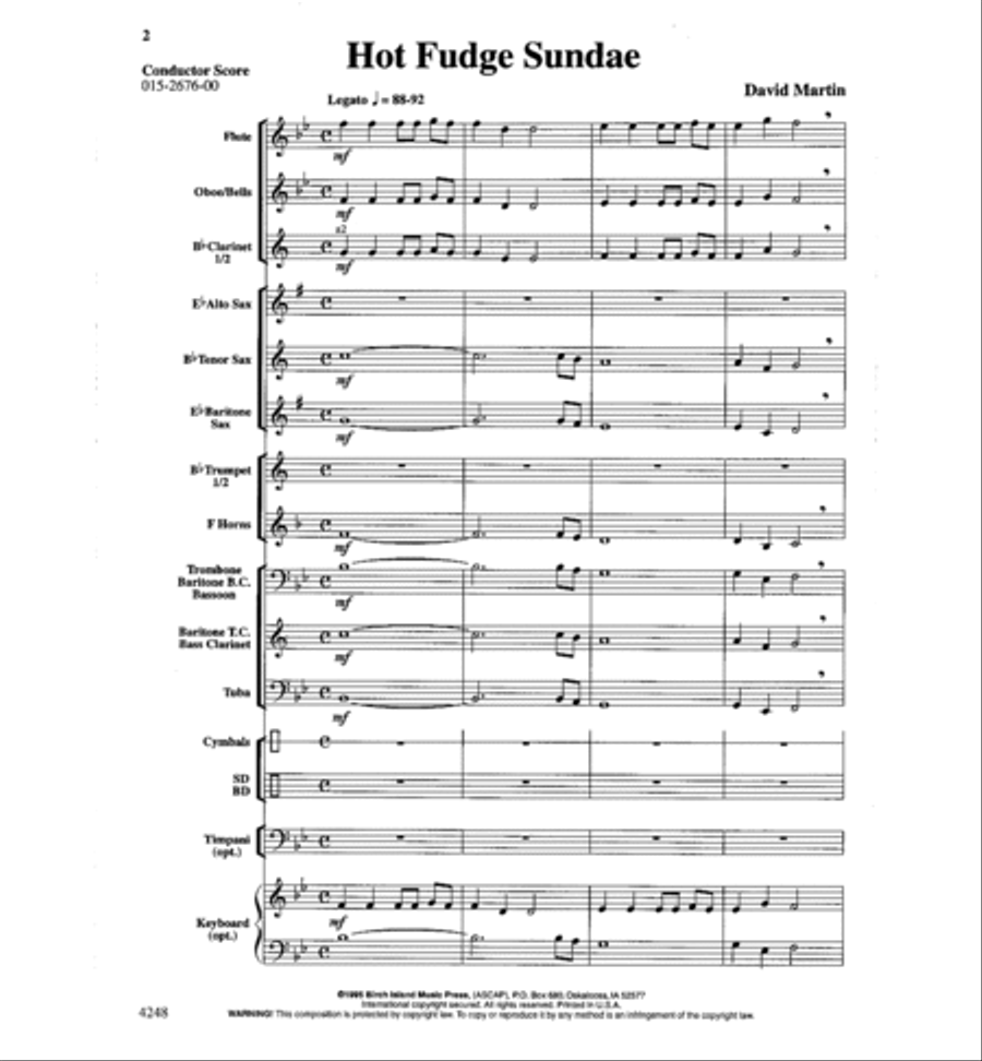 Hot Fudge Sundae Hot Fudge Sundae Concert Band scores gallery preview page 2