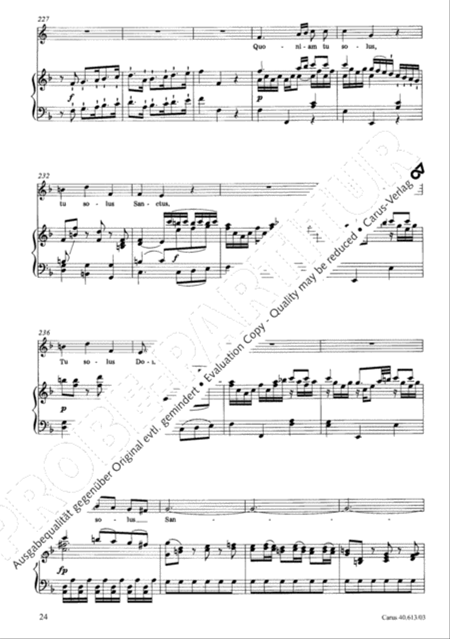 Mass in C (Missa in C) 4-Part scores gallery preview page 25
