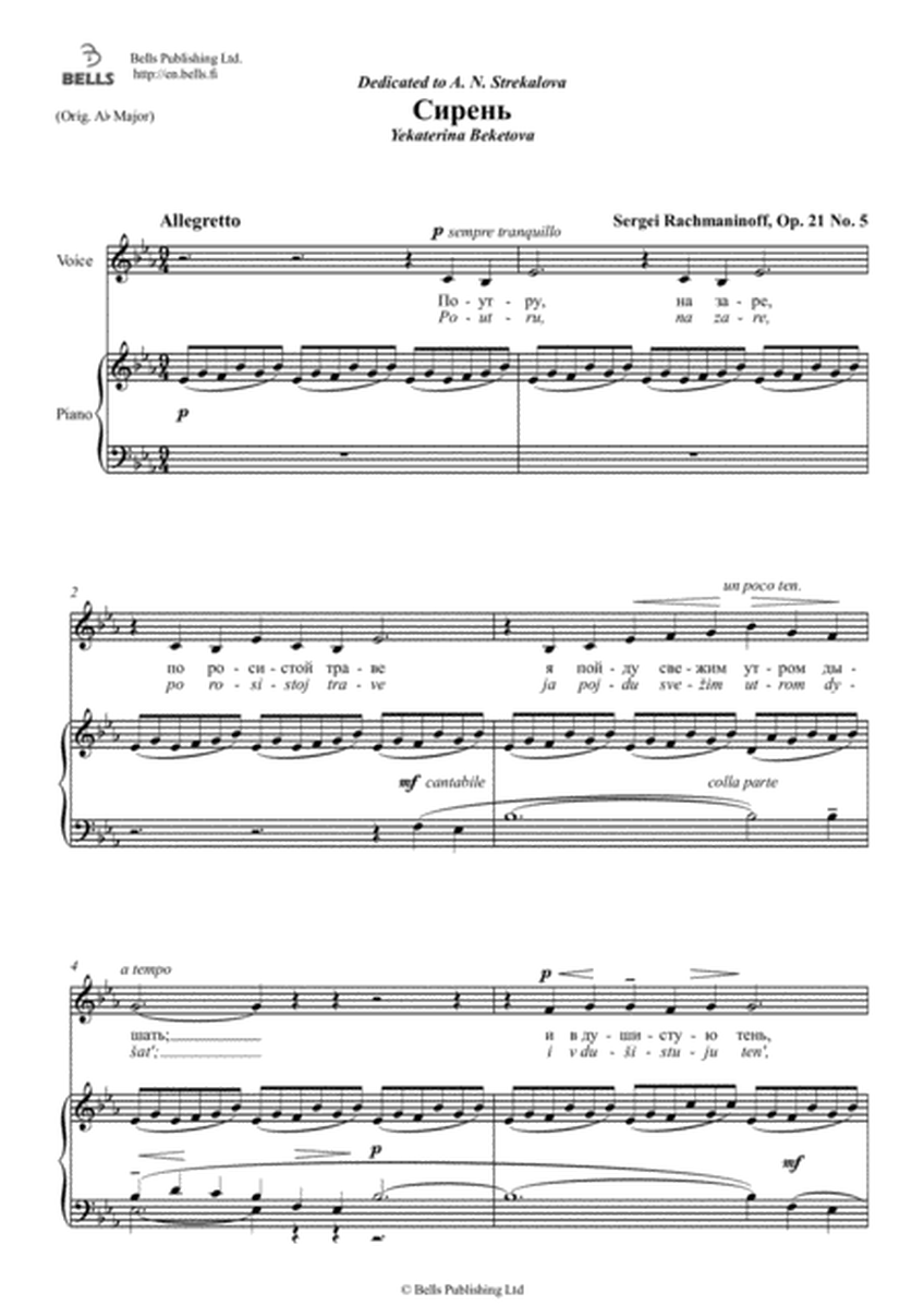 Siren', Op. 21 No. 5 (E-flat Major)