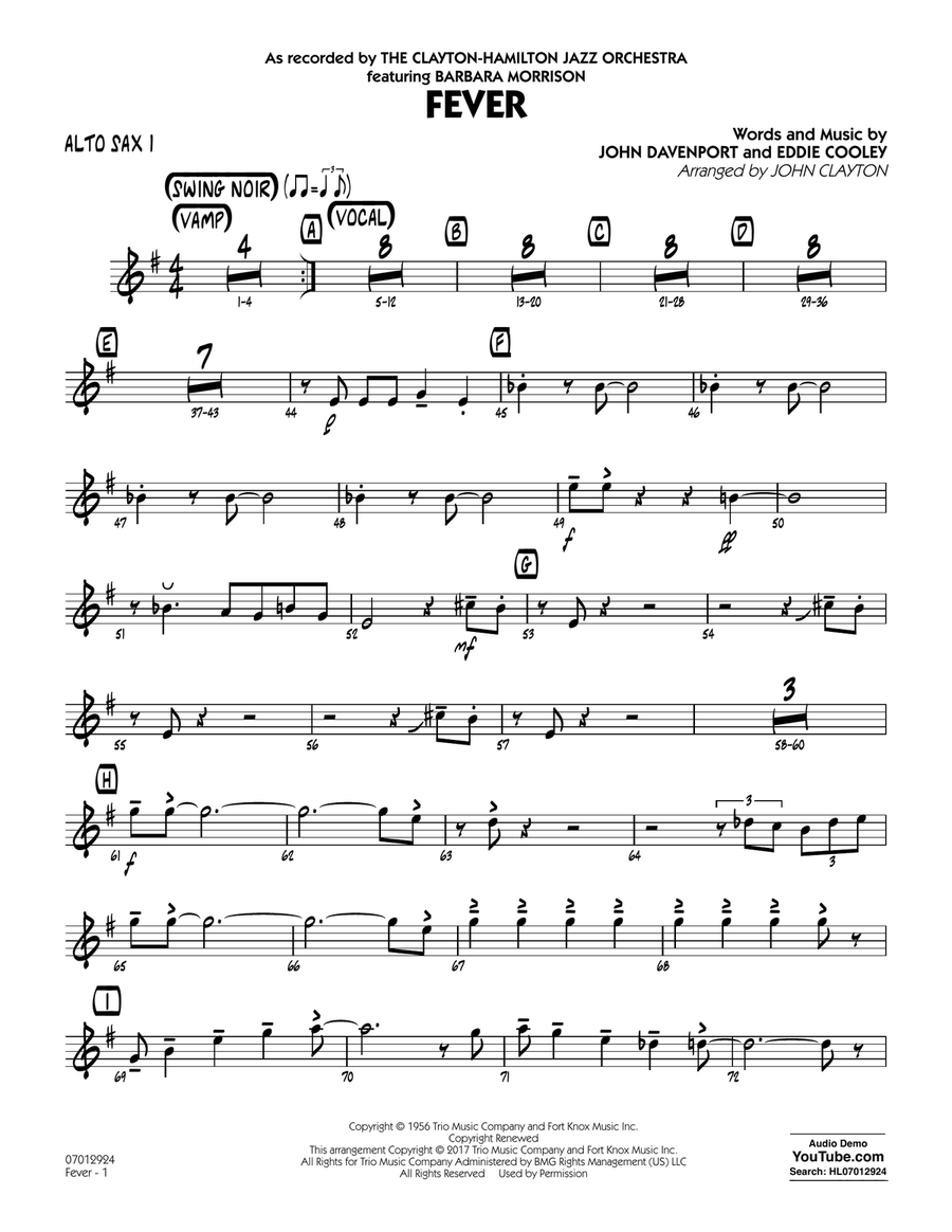 Fever alto saxophone deals
