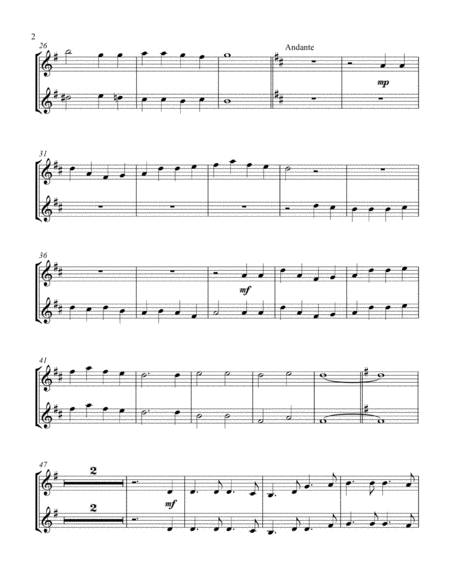 Battle Hymn of the Republic (treble Bb instrument duet, parts only) image number null