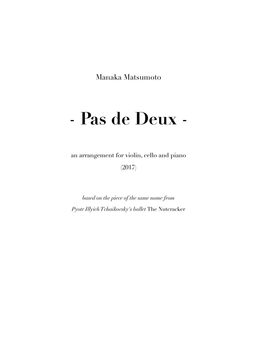 The Nutcracker - Pas De Deux for violin, cello and piano Piano Trio scores gallery preview page 1