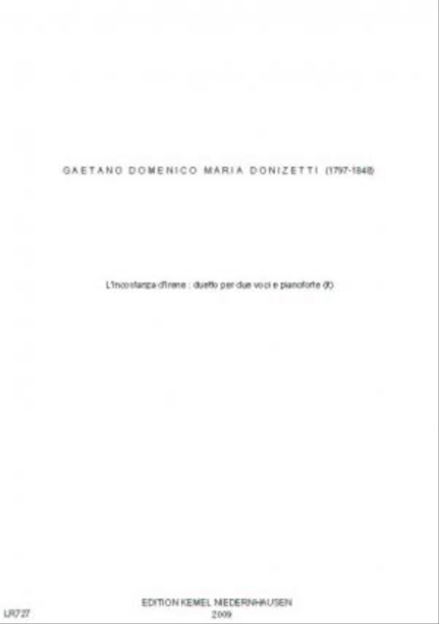 L'Incostanza d'Irene L'Incostanza d'Irene Piano Accompaniment scores gallery preview page 1