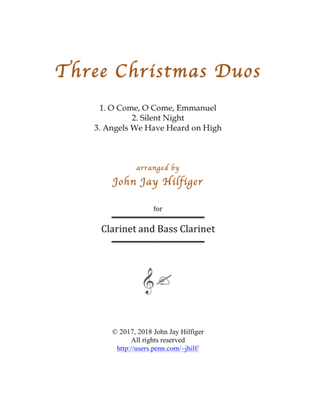 Three Christmas Duos for Clarinet and Bass Clarinet