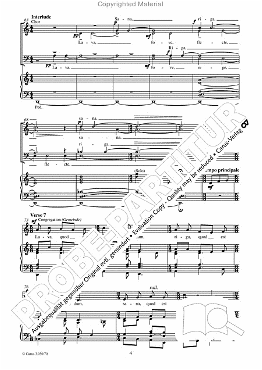 Veni Sancte Spiritus (Come now, holy Spirit) 4-Part scores gallery preview page 5