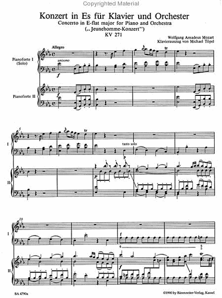 Piano Concerto In Eb Major, K. 271