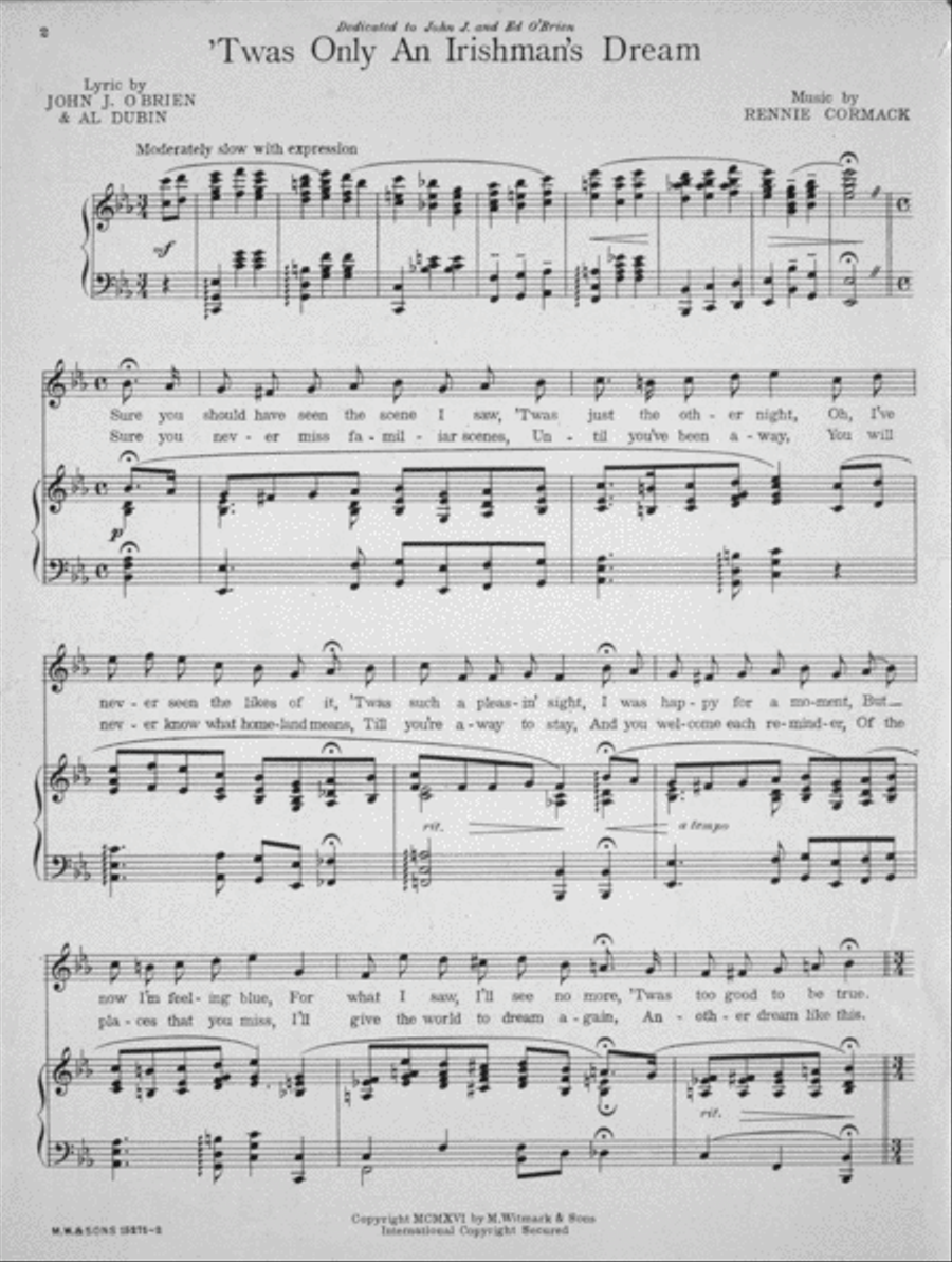 'Twas Only An Irishman's Dream Voice scores gallery preview page 2
