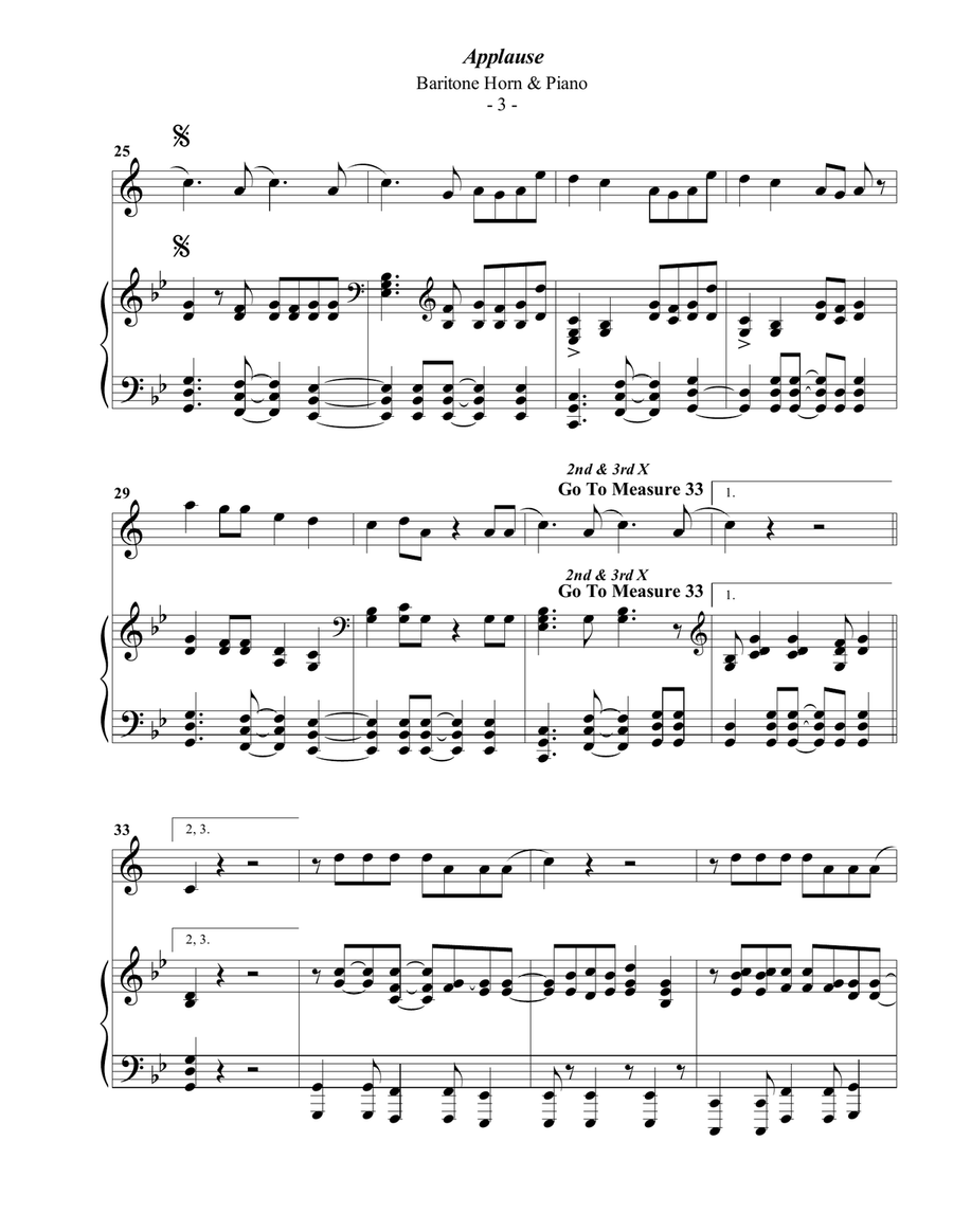 Applause Baritone Horn TC scores gallery preview page 3