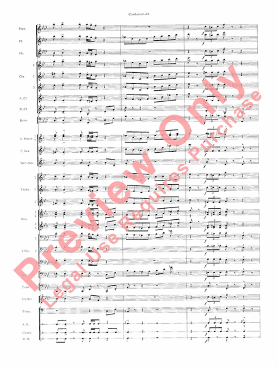 Carmen Suite Concert Band scores gallery preview page 28