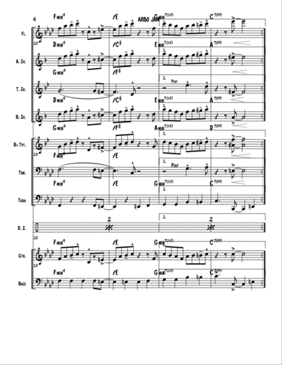 Arbo Jam Jazz Ensemble scores gallery preview page 4