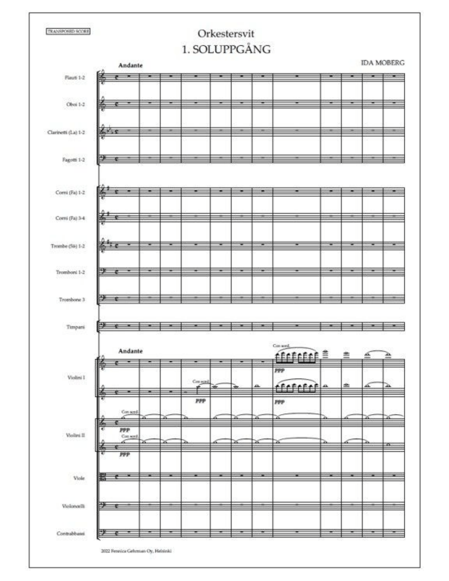 Orchestral suite Sunrise - Study score Orchestra scores gallery preview page 2