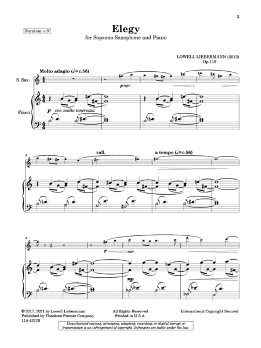 Elegy Chamber Music scores gallery preview page 2