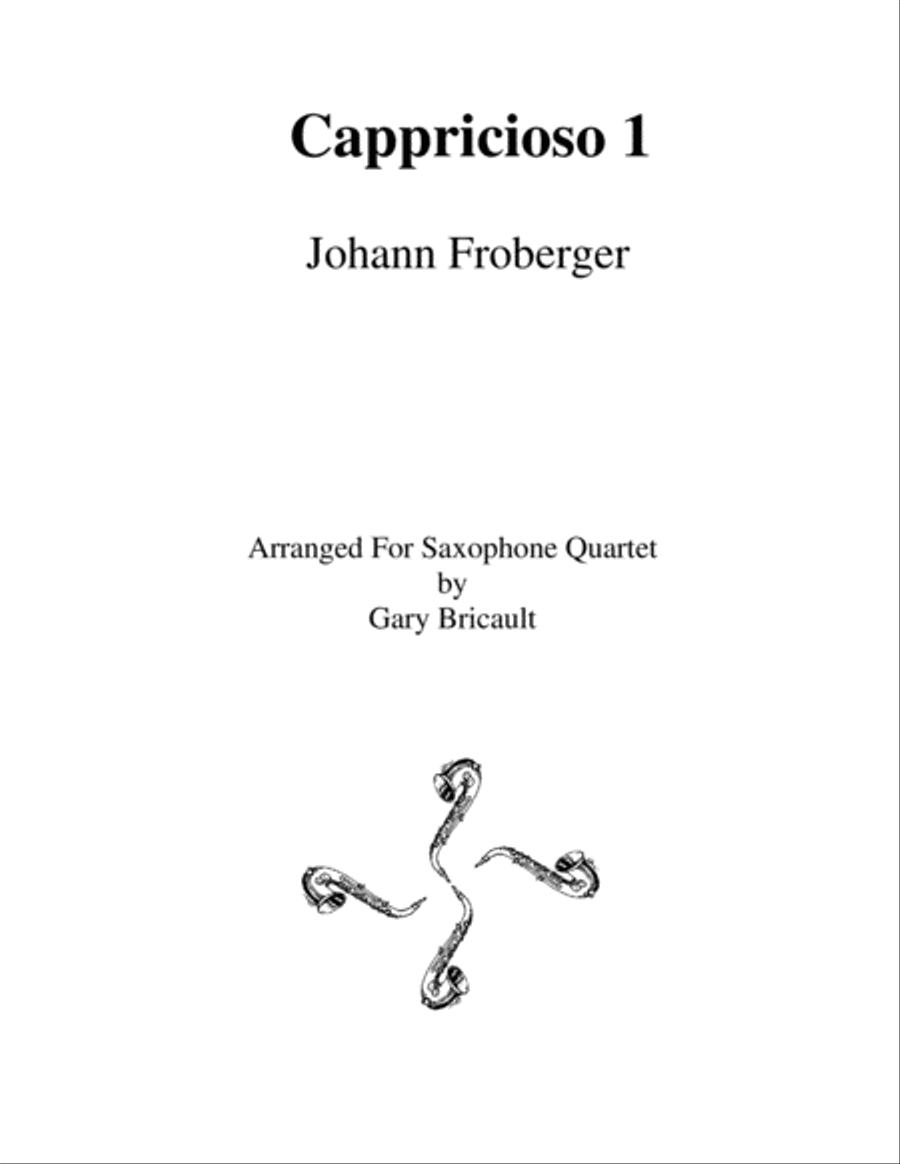 Cappricioso 1 Saxophone Quartet scores gallery preview page 1