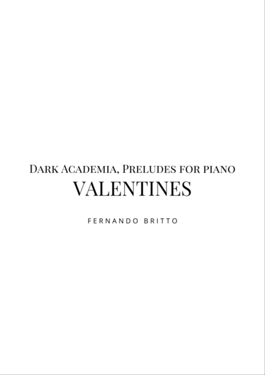 Valentines - Dark Academia Preludes, for piano Piano Solo scores gallery preview page 3