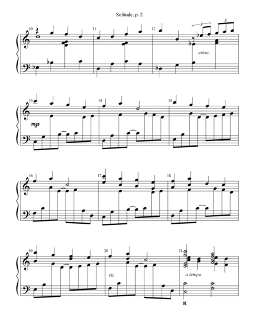 Solitude Handbell Choir scores gallery preview page 2